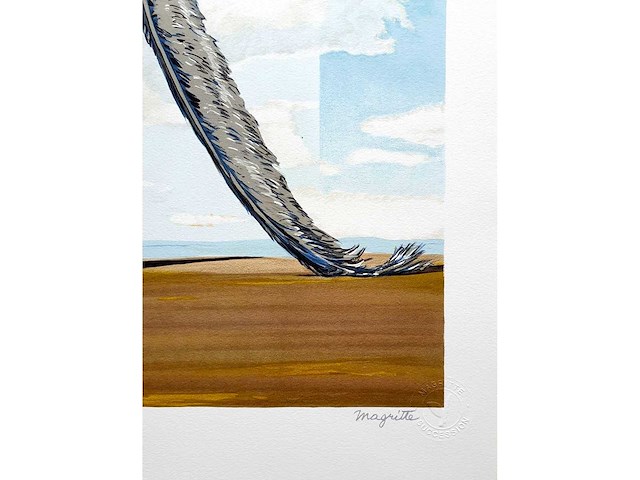 René magritte - souvenir de voyage - litho - afbeelding 3 van  5