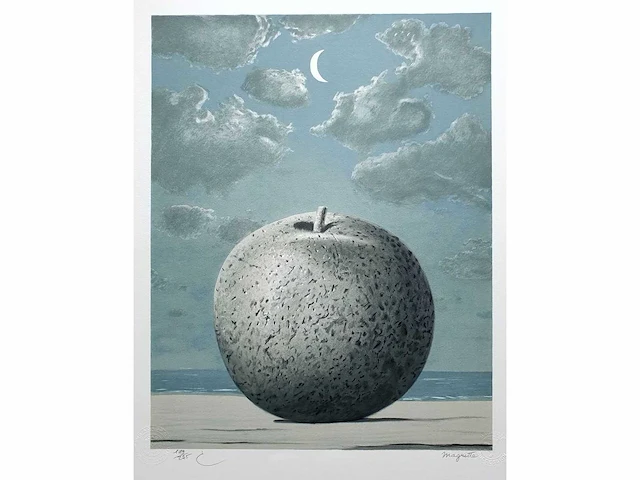 René magritte - souvenir de voyage - litho - afbeelding 1 van  4