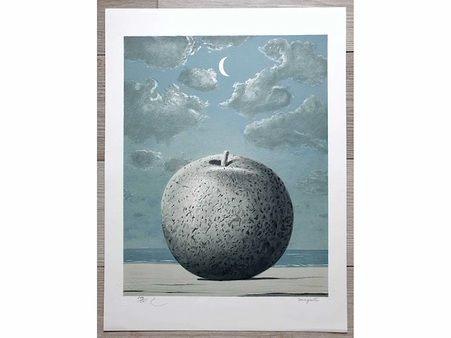 René magritte - souvenir de voyage - litho - afbeelding 2 van  4