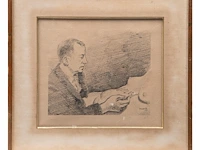 René magritte (1898-1967), 'ecrire, portrait de paul eluard', etching, h.c. 31 x 36.5 cm. (12.19 x 14.36 in.), frame: 61 x 64.5 cm. (24.01 x 25.39 in.) - afbeelding 2 van  5