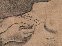 René magritte (1898-1967), 'ecrire, portrait de paul eluard', etching, h.c. 31 x 36.5 cm. (12.19 x 14.36 in.), frame: 61 x 64.5 cm. (24.01 x 25.39 in.) - afbeelding 4 van  5