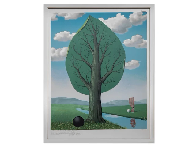 René magritte (1898-1967), ‘la géante’, lithograph, edition of georgette, n° 148/150 63.5 x 52 cm. (25 x 20.46 in.), frame: 75.5 x 60 cm. (29.71 x 23.62 in.) - afbeelding 2 van  5
