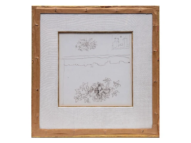 René magritte (1898-1967), two interesting framed recto-verso study sketches, and several letters and correspondence rectangular drawing 14.5 x 14.5 cm. (5.71 x 5.71 in.), drawing with hat 12 x 19 cm. (4.71 x 7.48 in.) - afbeelding 7 van  9