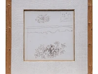 René magritte (1898-1967), two interesting framed recto-verso study sketches, and several letters and correspondence rectangular drawing 14.5 x 14.5 cm. (5.71 x 5.71 in.), drawing with hat 12 x 19 cm. (4.71 x 7.48 in.) - afbeelding 7 van  9