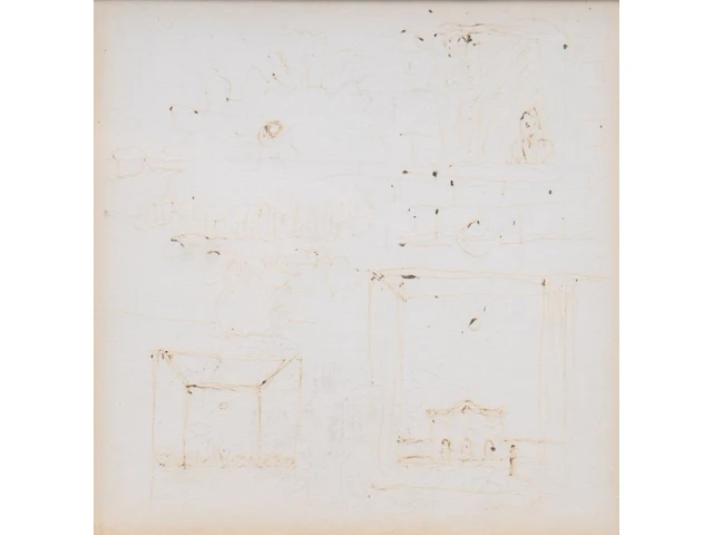 René magritte (1898-1967), two interesting framed recto-verso study sketches, and several letters and correspondence rectangular drawing 14.5 x 14.5 cm. (5.71 x 5.71 in.), drawing with hat 12 x 19 cm. (4.71 x 7.48 in.) - afbeelding 8 van  9