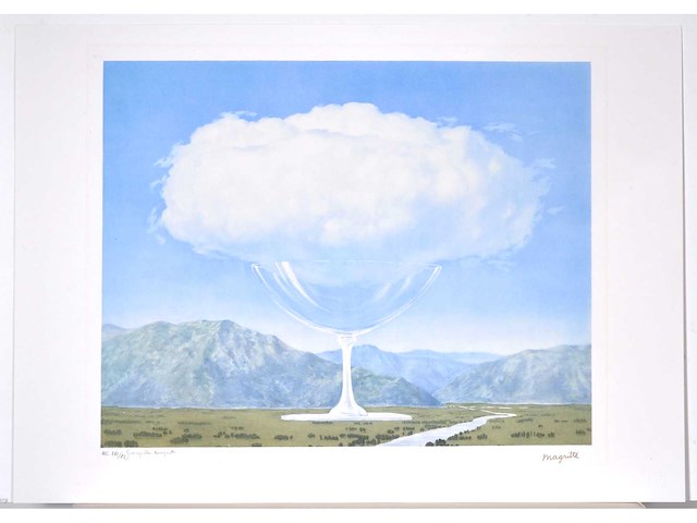 René magritte (naar) - la corde sensible - litho - sign. greorgette magritte - afbeelding 3 van  6