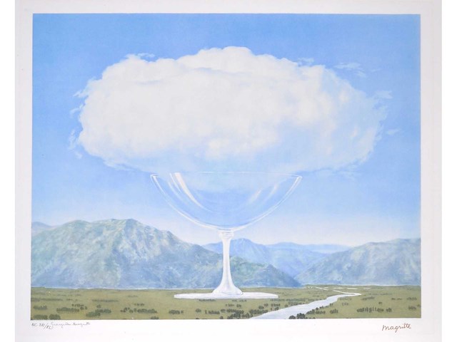 René magritte (naar) - la corde sensible - litho - sign. greorgette magritte - afbeelding 1 van  6