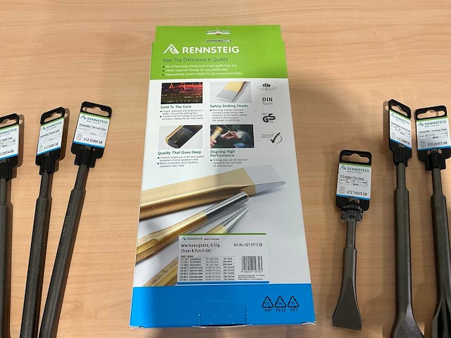 Rennsteig handgereedschap steenbeitels + sds steenbeitels + doorslagen - afbeelding 4 van  4
