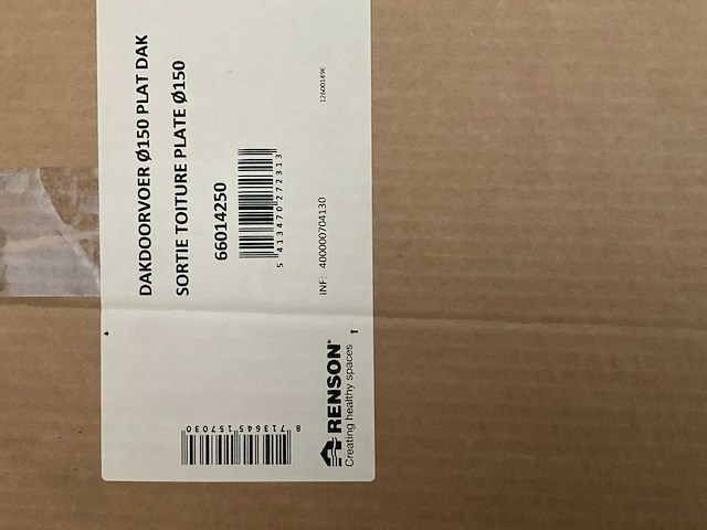 Renson dakdoorvoeren ø150 plat dak (10x) - afbeelding 1 van  2