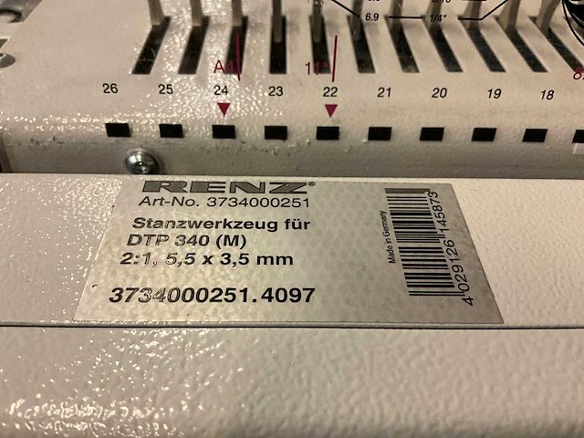 Renz dtp 340 (m) ponsmachine - afbeelding 6 van  8