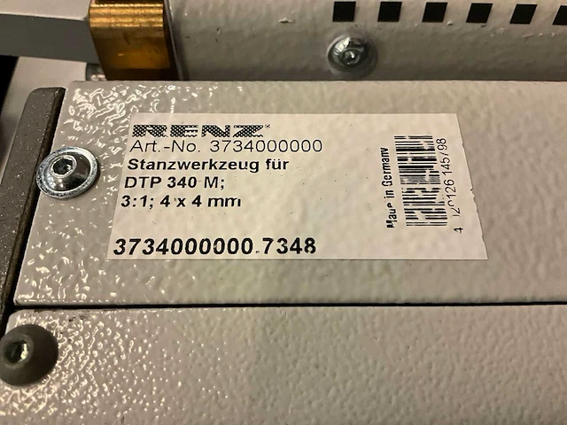 Renz dtp 340 (m) ponsmachine - afbeelding 6 van  8