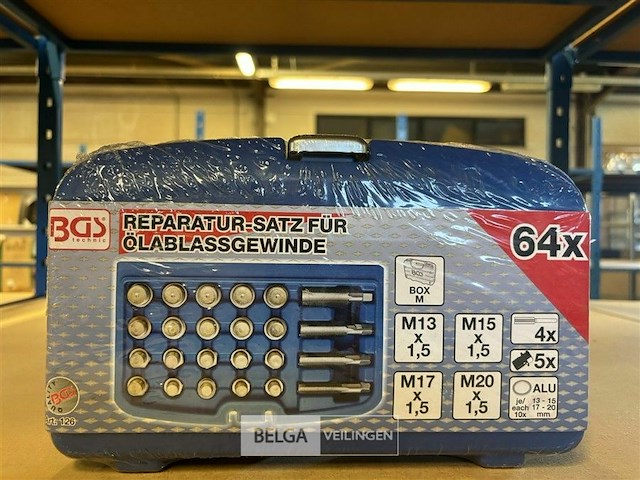 Reparatieset voor olieaftap schroefdraad 64-dlg. - afbeelding 1 van  3
