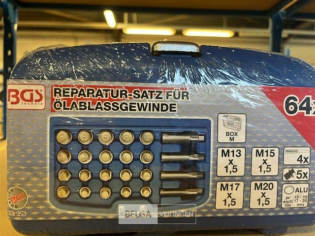 Reparatieset voor olieaftap schroefdraad 64-dlg. - afbeelding 2 van  3