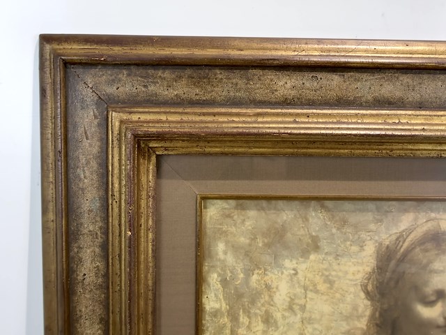 Reproductie leonardo da vinci - maagd en kind - afbeelding 4 van  5