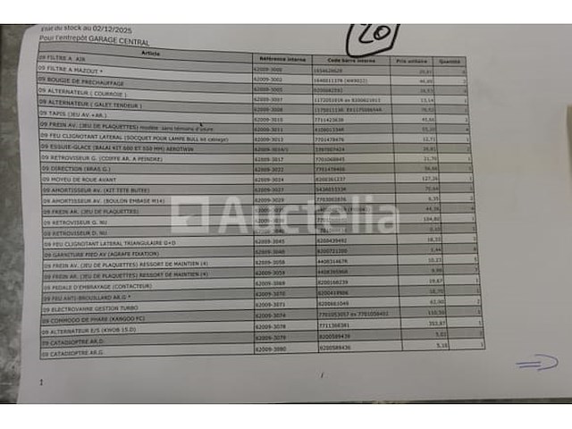 Reserveonderdelen set voor renault kangoo (vin:wjma62an10c398937) - afbeelding 2 van  7