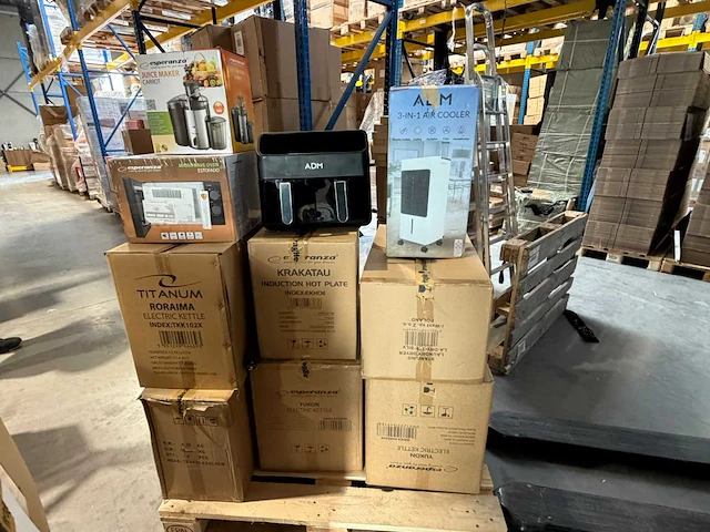 Retourpallet 130062 – huishoudtoestellen, keukenapparatuur & klimaatproducten – retailwaarde +€809,96 - afbeelding 1 van  7
