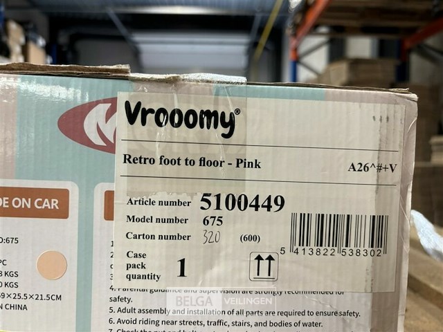 Retro foot to floor - pink - afbeelding 5 van  5