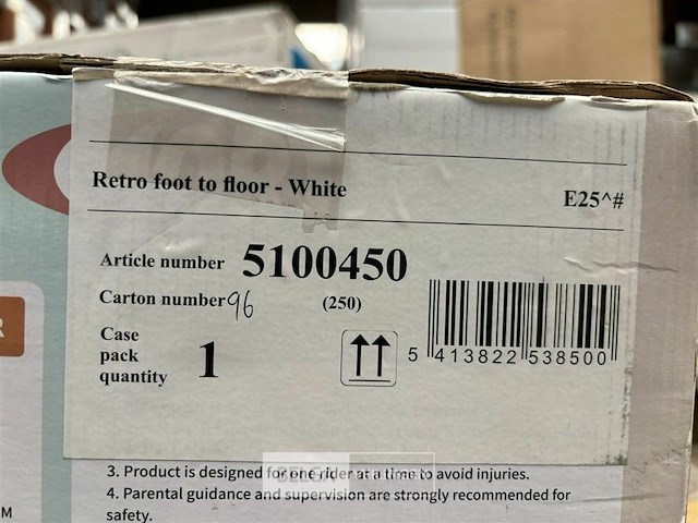 Retro foot to floor - white - afbeelding 3 van  3