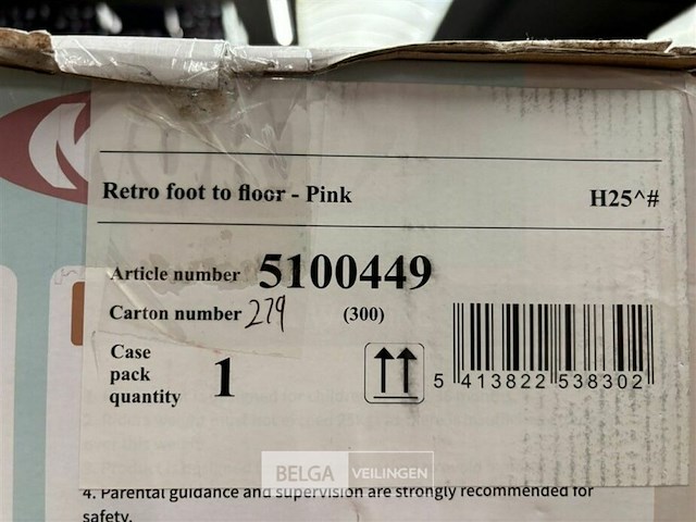 Retro foot to floor pink - afbeelding 4 van  4