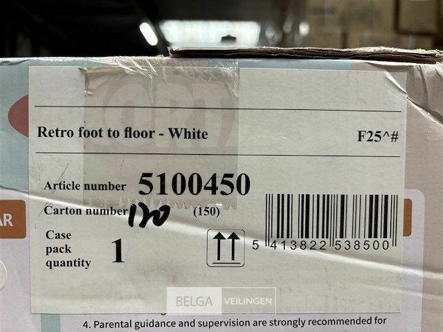 Retro foot to floor white - afbeelding 4 van  4