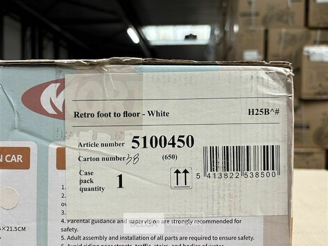 Retro foot to floor white - afbeelding 4 van  4