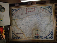 Retro kaart vlaanderen - afbeelding 2 van  2