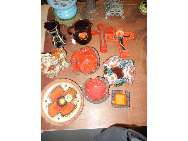 Retro keramiek (9stuks) - afbeelding 1 van  1