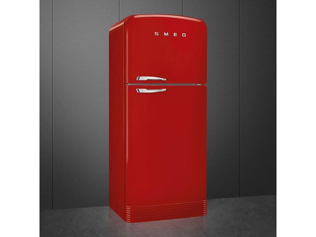 Retro koel/vriescombinatie smeg fab50rrd5 rood - afbeelding 1 van  2