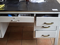 Retro metalen bureau - afbeelding 3 van  4