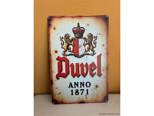 Retro-metalen sierbord - afbeelding 1 van  1