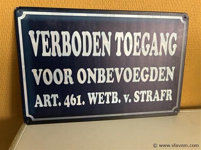 Retro-metalen sierbord - afbeelding 1 van  1