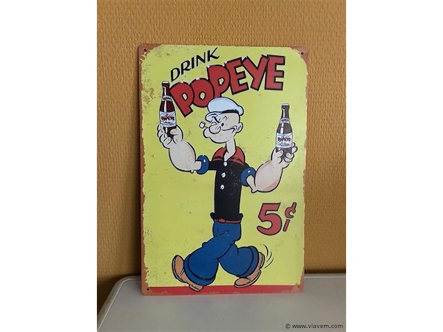 Retro-metalen sierbord - afbeelding 1 van  1