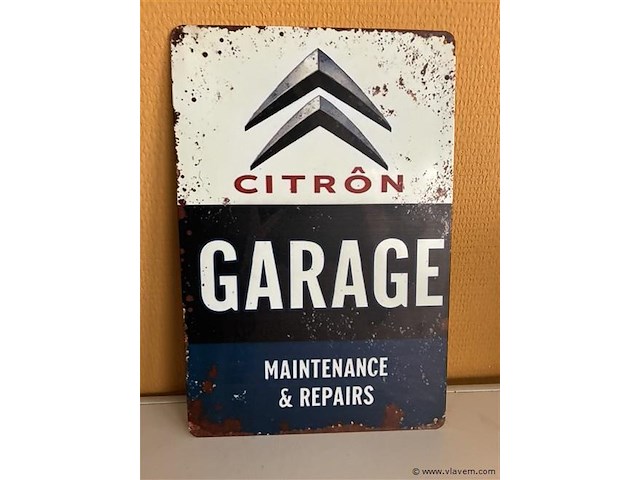 Retro-metalen sierbord - afbeelding 1 van  1