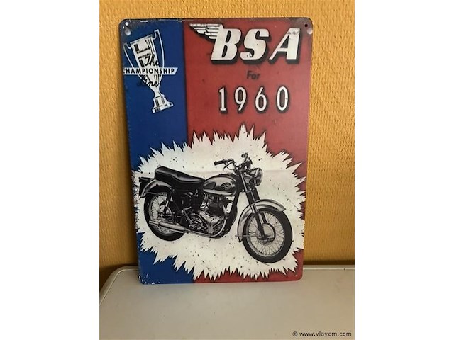 Retro-metalen sierbord - afbeelding 1 van  1