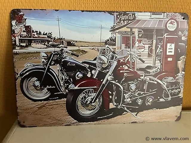 Retro-metalen sierbord - afbeelding 1 van  1