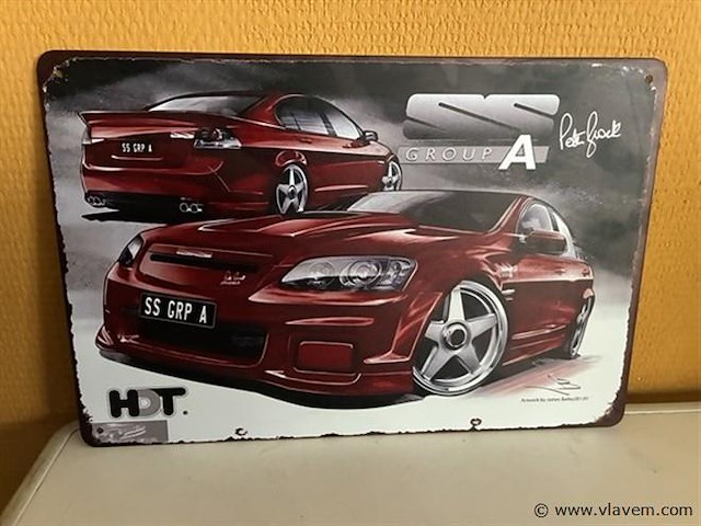 Retro-metalen sierbord - afbeelding 1 van  1