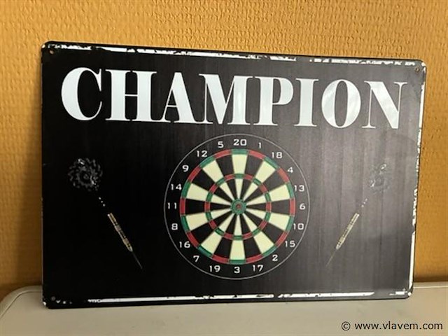 Retro-metalen sierbord - afbeelding 1 van  1