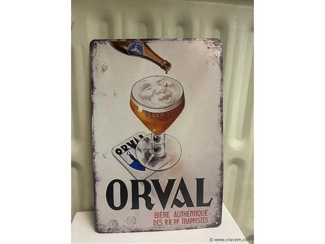 Retro-metalen sierbord - afbeelding 1 van  1