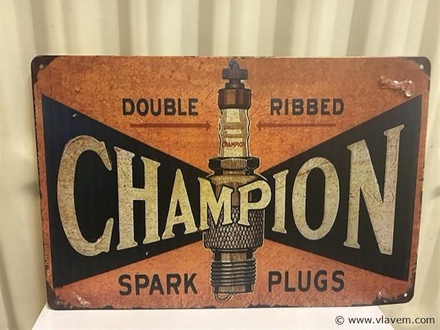 Retro-metalen sierbord - afbeelding 1 van  1