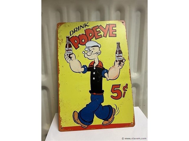 Retro-metalen sierbord - afbeelding 1 van  1