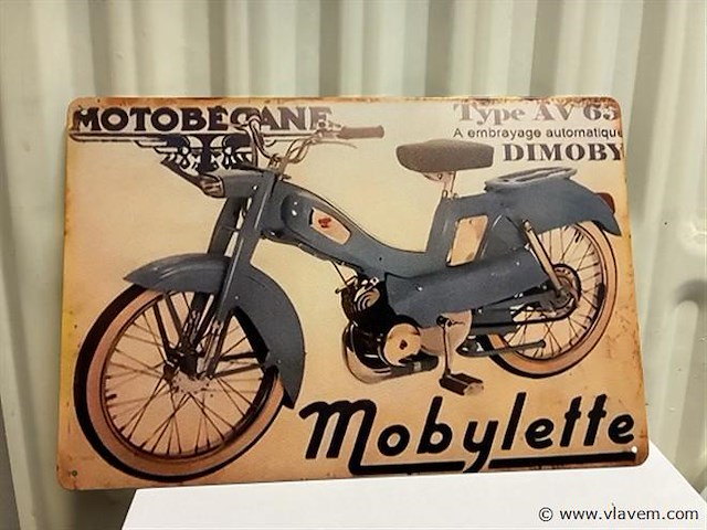 Retro-metalen sierbord - afbeelding 1 van  1