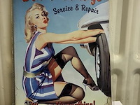 Retro-metalen sierbord - afbeelding 1 van  1