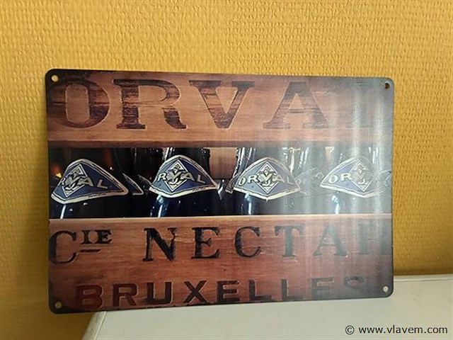 Retro-metalen sierbord - afbeelding 1 van  1