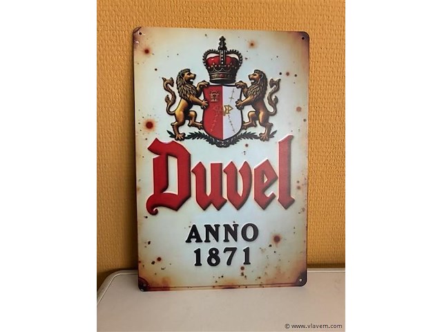 Retro-metalen sierbord - afbeelding 1 van  1