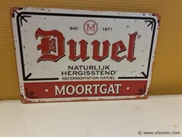 Retro-metalen sierbord - afbeelding 1 van  1