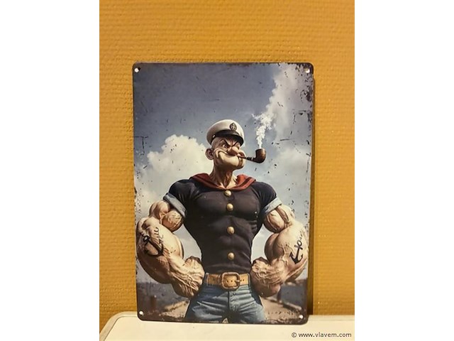 Retro-metalen sierbord - afbeelding 1 van  1