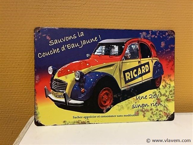 Retro-metalen sierbord - afbeelding 1 van  1
