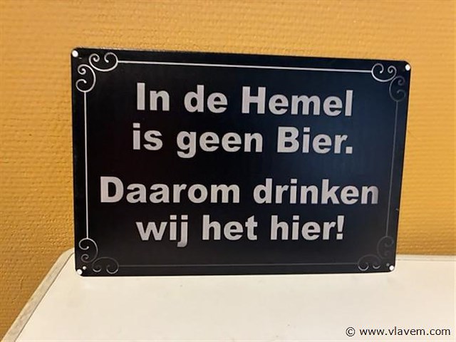 Retro-metalen sierbord - afbeelding 1 van  1