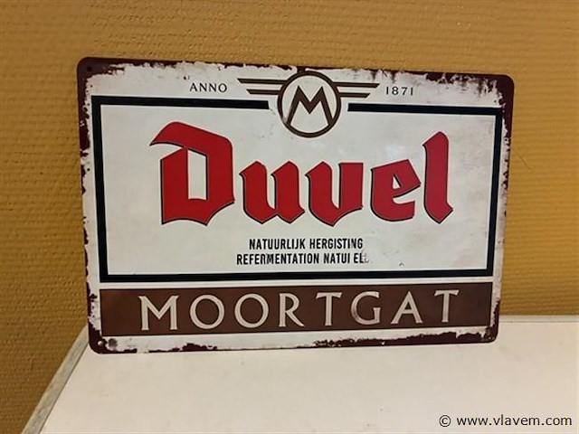 Retro-metalen sierbord - afbeelding 1 van  1