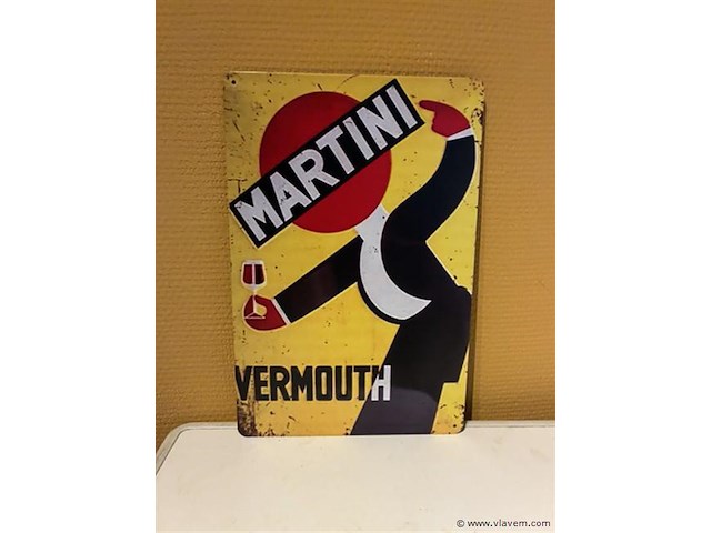 Retro-metalen sierbord - afbeelding 1 van  1